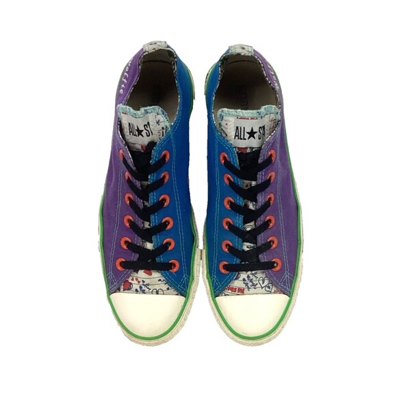 Converse All-Star Men's 7/Womens 9 Colorblock Purple & Blue Wolfie Skate 122683F - Picture 4 of 11